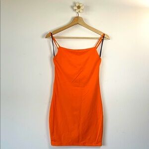 Forever 21 Orange Spaghetti Strap Mini Dress
